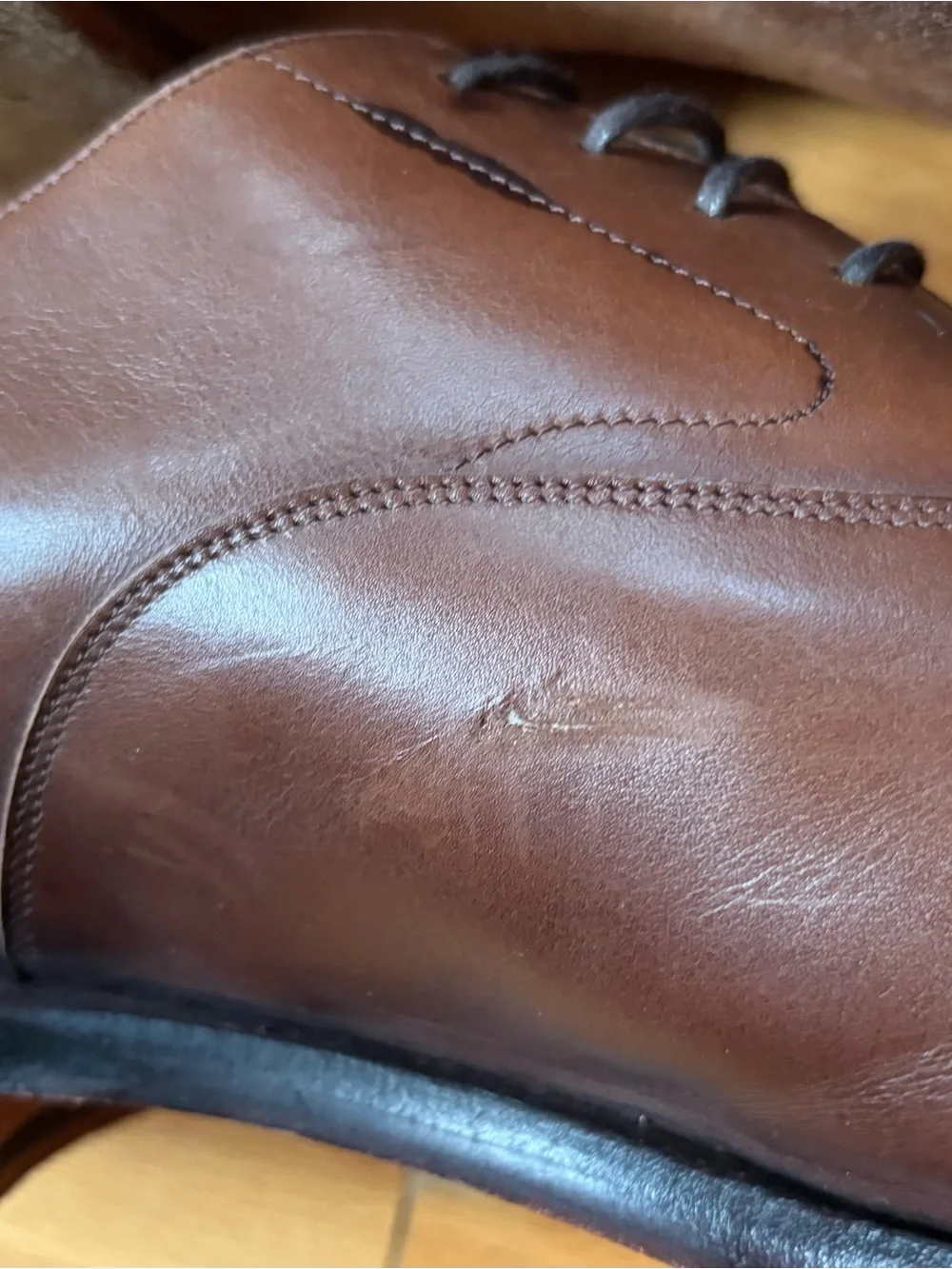 Meermin Mallorca Men’s Leather Cap Toe Shoes Size 11 Brown 19703